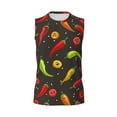 thumbnail image 6 of Lsque Chili2 Print Men's Cotton Blend Sleeveless Muscle Shirts (S-3XL)- Moisture Wicking, Odor Protection, UPF 30+,Medium, 6 of 8