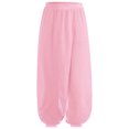 thumbnail image 2 of iixpin Belly Dance Harem Pants for Girls Classic Tribal Arabic Princess Halloween Trousers Palazzo Bloomers Pink 10, 2 of 6