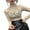 Apricot, variant on Half High Collar Long Sleeves See-Through Autumn Top Slim Lace Crochet Patchwork Hollow Tee Top Streetwear