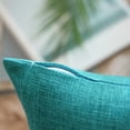 thumbnail image 3 of Phantoscope Textural Faux Linen Series Square Decorative Throw Pillow Cusion for Couch, 12" x 20", Lake Blue, 2 Pack, 3 of 6