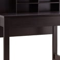 thumbnail image 2 of Bureau de 40 Pouces avec Clapier et 5 Compartiments Ouverts, Brun Foncé, 2 of 5