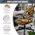 thumbnail image 6 of POLERO Removable One Piece Office Swivel Chair Slipcover for Workspace, Brushed Elastic Fabric Washable Office Chair Cover with High Stretch, 6 of 7