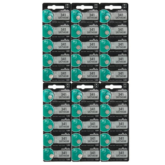 30x MURATA SR714SW 341 1.55v Button Coin Cell Silver Oxide Battery Watch