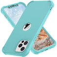 thumbnail image 1 of ORETech Compatible avec Étui iPhone 12 Pro Max avec 2 Protecteurs d'Écran en Verre Trempé 6.7 Pouces, Étui Rigide en Silicone pour iPhone 12 Pro Max Verte, 1 of 7