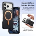 thumbnail image 2 of for iPhone 14 Pro PU Leather Magnetic Case, [Compatible with Mag-Safe] Classic Shockproof Phone Cover for Men Women, Lychee Texture Protective Phone Cover for iPhone 14 Pro, Black, 2 of 8