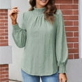 thumbnail image 2 of EDFBUYKRS Fall Striped Shirt Women Causal Comfy Pullover Long Sleeve Shirts Solid Color Long Sleeve Tops Fashion Printed O-Neck Long Sleeve Blouses, for Women Xxl, 2 of 4