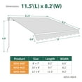 thumbnail image 6 of Macrout Patio Awning 12x8 Feet Sunshade Canopy for Manual Retractable Awnings, 4664 (Dark Green), 6 of 8