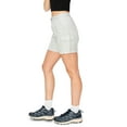 thumbnail image 2 of Cali1850 Women's High Rise Twill Cargo Shorts with Side Pockets Strap Closure, 2 of 7