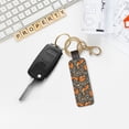 thumbnail image 5 of Wukai Fox And Mushroom Print Leather Car Keychain, Universal Key Fob Keychain, Leather Key Chain Holder for Men and Women,360 Degree Rotatable, 5 of 5