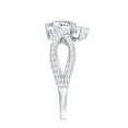 thumbnail image 4 of Rosec Jewels Designer Engagement Ring - Pear Shaped Ring - EF-VS Quality Certified, 925 Sterling Silver, US 4.00, 4 of 9