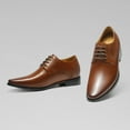 thumbnail image 6 of CMR CHAMARIPA Brown Cowhide Leather Mens Elevator Dress Shoes - Classic Men's Oxford Shoes 3.15 Inches / 8 CM, 6 of 9