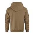 thumbnail image 4 of QHRMKOG Hoodies for Men Long Sleeve Sport Drawstring Hooded Sweatshirt with Pockets Autumn Essentials Warm Shirts Casual Pullover Tops Brown 2XL, 4 of 4