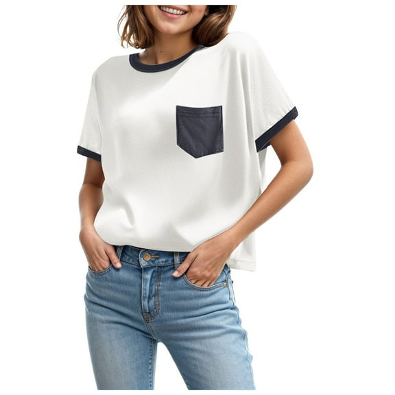 Godom Girls Tops Short Sleeve Graphic Cotton Cute Print Summer Blouse for Girls Tee Tops