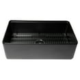 thumbnail image 2 of ALFI brand ABFS3320S-BM Black Matte Workstation 33" x 20" Single Bowl Step Rim Fireclay Farm Sink with Accessories, 2 of 7