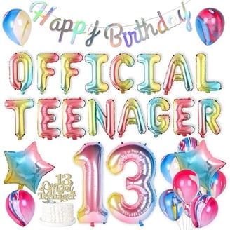 OMG UR A Teenager Party Decor Kit – Teal Blue 13th Birthday Decorations For Girls