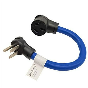 Parkworld 61629 Welder Adapter Cord NEMA 6-30P to 10-50R 18 inch Right Angle Connector