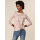thumbnail image 4 of Blusa de manga Larga Allegra K Floral Rosa L, 4 of 6