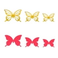 thumbnail image 1 of Leutsin 24 Pieces Of 3D Metal Texture Double-layer Butterfly Wall Stickers, 1 of 2