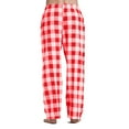 thumbnail image 4 of NIEWTR Mens Pajama Pants Flannel Cotton Plaid Sleep & Lounge Pants, PJ Bottoms with Pockets and Button Fly Plaid Pajama Pants(A17-Red,XL), 4 of 6