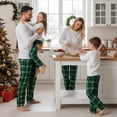 thumbnail image 3 of Christmas Family Pajamas Matching Set Solid Long Sleeve Top Pants Sleepwear, 3 of 7