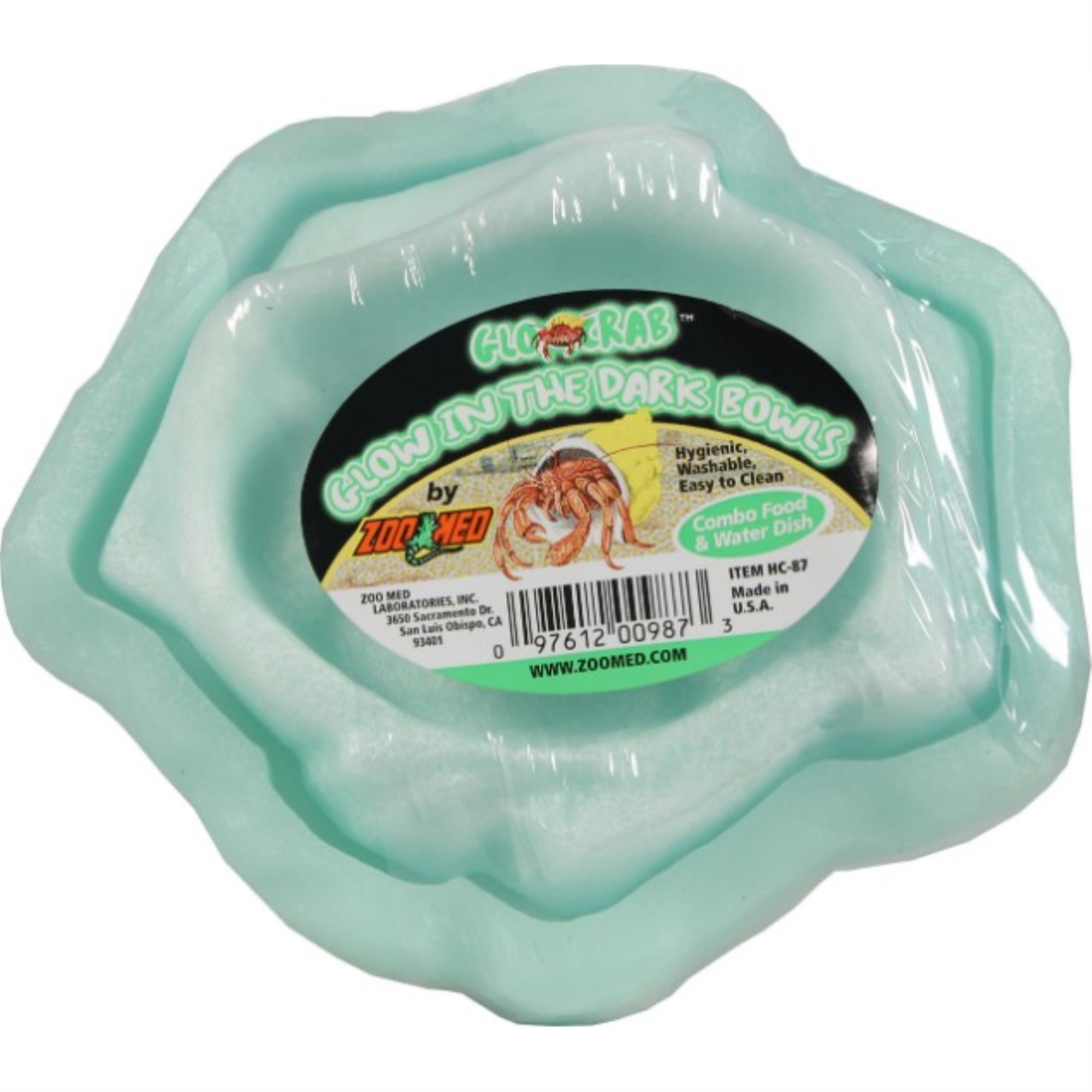 Zoo Med Glo-Bowl Futternapf – Leuchtet Im Dunkeln, Aus Recyceltem Plastik, Größe Medium