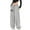 Gray, variant on Munlar Women's Cropped Sweatpants Baggy Black Pants for Women High Waisted Drawstring Trousers with Pockets Size M