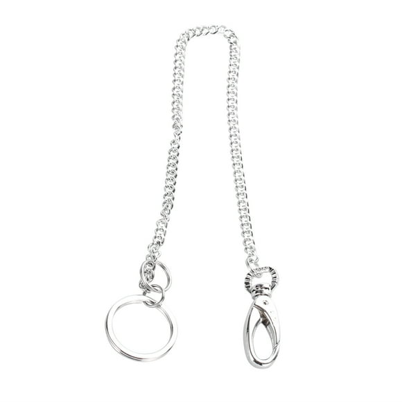 1PC Stainless Steel Safety Chain Metal Key Chain Long Chain Waist Hanging Keychain for Men Women Outdoor
