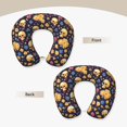 thumbnail image 3 of Gaeub Skull gold flower Print Memory Foam Travel Pillow,U-Shaped Neck Pillow,Head Neck Support Airplane Pillow,Flight Pillow for Traveling,Car,Home,Office,Washable Cover, 3 of 8
