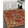 thumbnail image 3 of Ahgly Company Machine Washable Indoor Square Traditional Saffron Red Area Rugs, 7' Square, 3 of 7