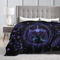 thumbnail image 4 of Libra Throw Blanket Flannel Constellations Blanket Warm & Soft 12 Horoscope Astrology Throw Blankets Constellation Theme Home Décor 80"X60", 4 of 6
