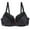 Black, variant on Women's Sexy Lace Shaping Cup Adjustable Shoulder Strap Large Size Underwire Bra Breathable & Stylish