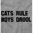 thumbnail image 2 of Cats Rule Boys Drool Single Pet Mom Women's Long Sleeve T Shirt Brisco Brands S, 2 of 6