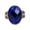 Dark Blue, variant on Men's Oval Gemstone Signet Rings Vintage Double‑Row Dot Textured Band Stainless Steel Engraved Stone Gothic Biker Punk Personalized Gift Jewelry Silver Plated Red 12