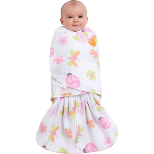 HALO SleepSack Swaddle Pink Ladybug Microfleece