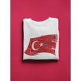 thumbnail image 3 of Waving Flag Of Turkey Sweatshirt Men -Image by Shutterstock, Male 3X-Large, 3 of 4
