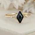 thumbnail image 6 of Rhombus-Cut Natural Black Onyx & Lab-Created Diamond Solitaire Engagement Ring in 925 Sterling Silver – Bold and Timeless Jewelry for Women, 6 of 6