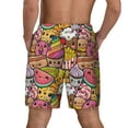 thumbnail image 4 of Haiem Fruit-Flavored Ice-Cream Mens Swim Trunks with Compression Liner 2 in 1 Swimming Shorts Stretch Swimwear Quick Dry,Board Shorts-XX-Large, 4 of 9
