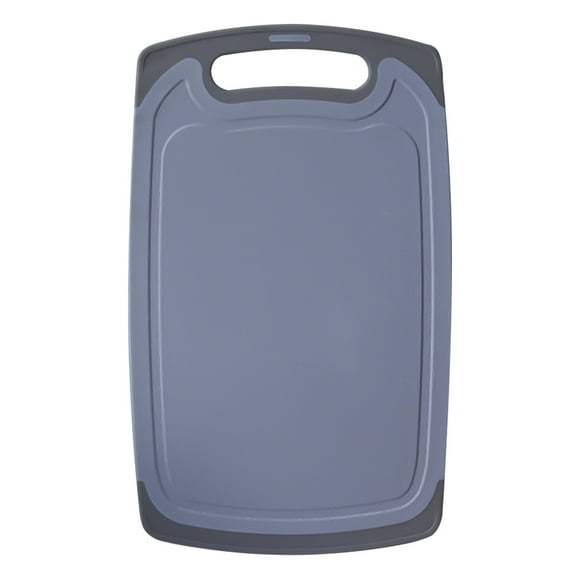 RXIRUCGD Cutting Boards, Plastic Cutting Boards for Kitchen Chopping Board with Juice Grooves Easy-Grip Handles,Gray
