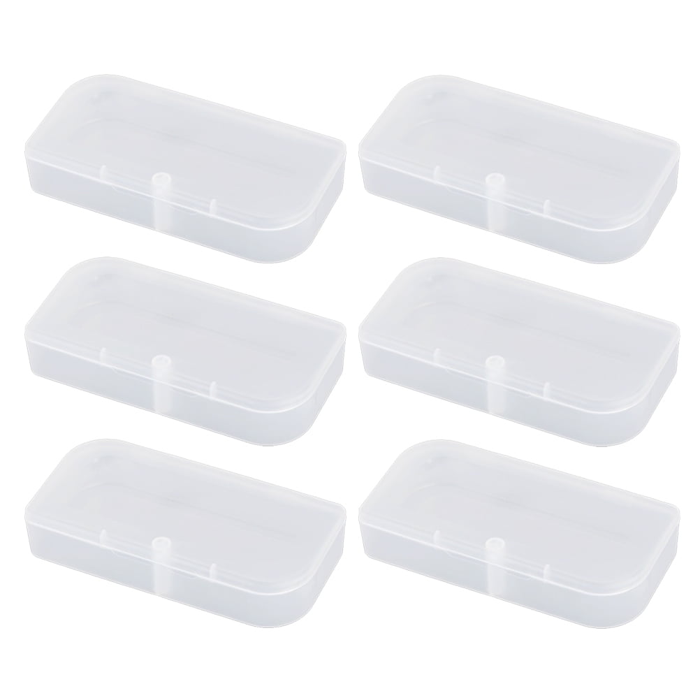 NUOLUX 6Pcs Clear Plastic Box Parts Storage Case Storage Collection