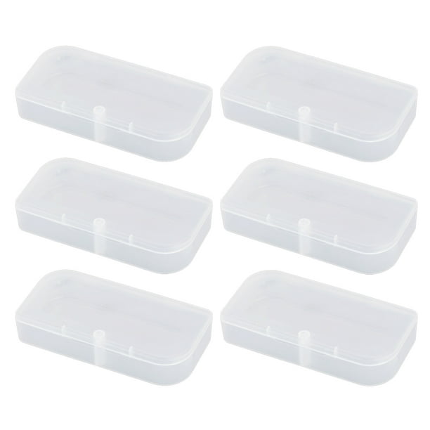 6Pcs Clear Plastic Box Parts Storage Case Storage Collection