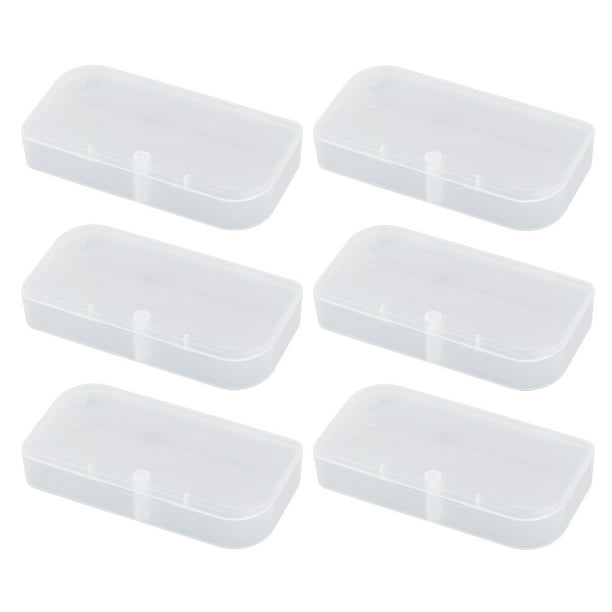 6Pcs Clear Plastic Box Parts Storage Case Storage Collection