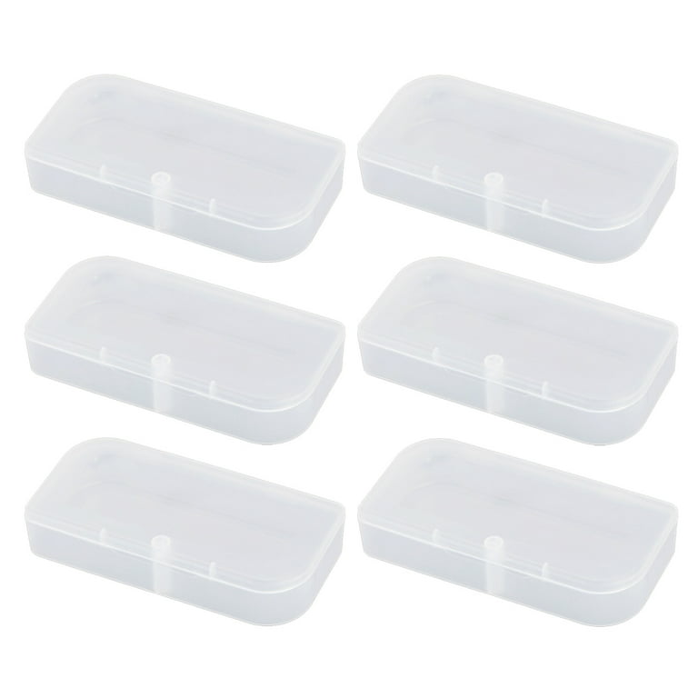 6 Pieces Mini Plastic Clear Storage Box For Collecting Small Items