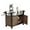 Brown, variant on CQSXDA Outdoor Bar Cart With Grey Wicker And Stainless Steel Top, Rolling Storage Island For Patio Kitchen Use