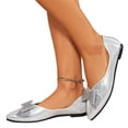 thumbnail image 5 of Domzle Flats for Women Pointed Toe Fashion Wedding Shoes Work Casual Slip-On Dress Shoes Women Comfortable Dressy Flat Silver, 5 of 9