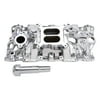 Edelbrock 27034 Performer EPS Intake Manifold; Endurashine; 4 bbl Carb; Idle-5500rpm; Non-EGR; w/Oil Fill Tube/Breather; Fits select: 1975-1986 CHEVROLET C10, 1975-1981 CHEVROLET CORVETTE