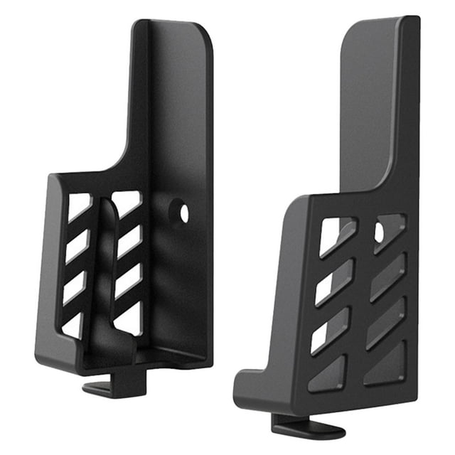 Yinanstore Universal Tablet Wall Mount Stand, Phone Holder Organizer Adjustable Viewing Angle Storage Bracket Double-Groove Stable ,for Kitchen Bathroom , Black