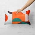 thumbnail image 3 of Yesfashion Flannel Throw Pillow Case, Creative Bright Color Geometric Abstraction Pattern Rectangle Bedside Cover, 11.8x19.7 inch, 3 of 7