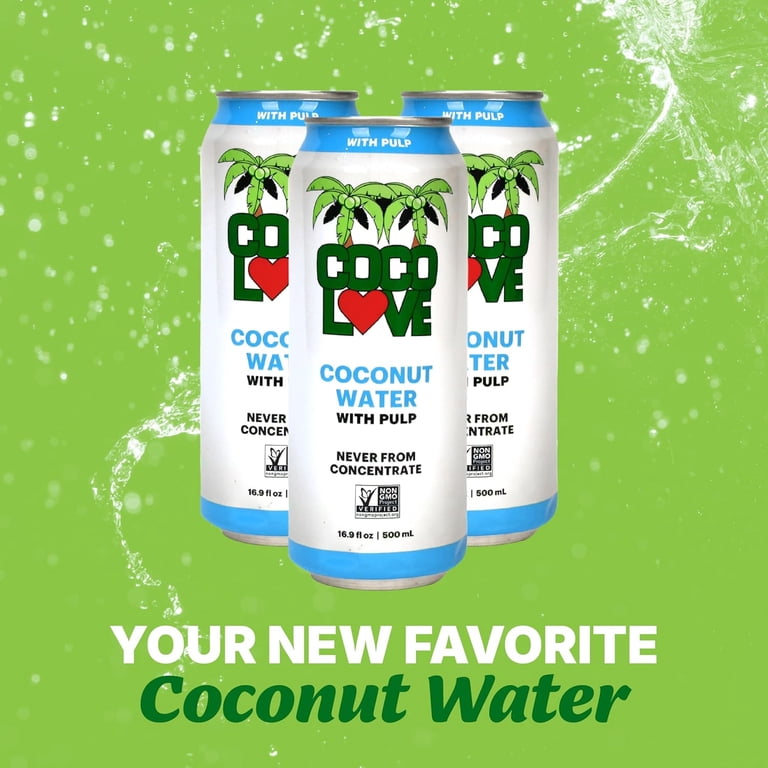 Coco Love Coconut Water with Pulp, 16.9 fl oz - Walmart.com