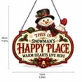 thumbnail image 4 of Christmas Happy Place Wooden Hanging Sign, Vintage Xmas Front‑Door Hanging Plaque, Charming Festive Holiday Ornament, Durable Weather Resistant Wood Construction, 4 of 4