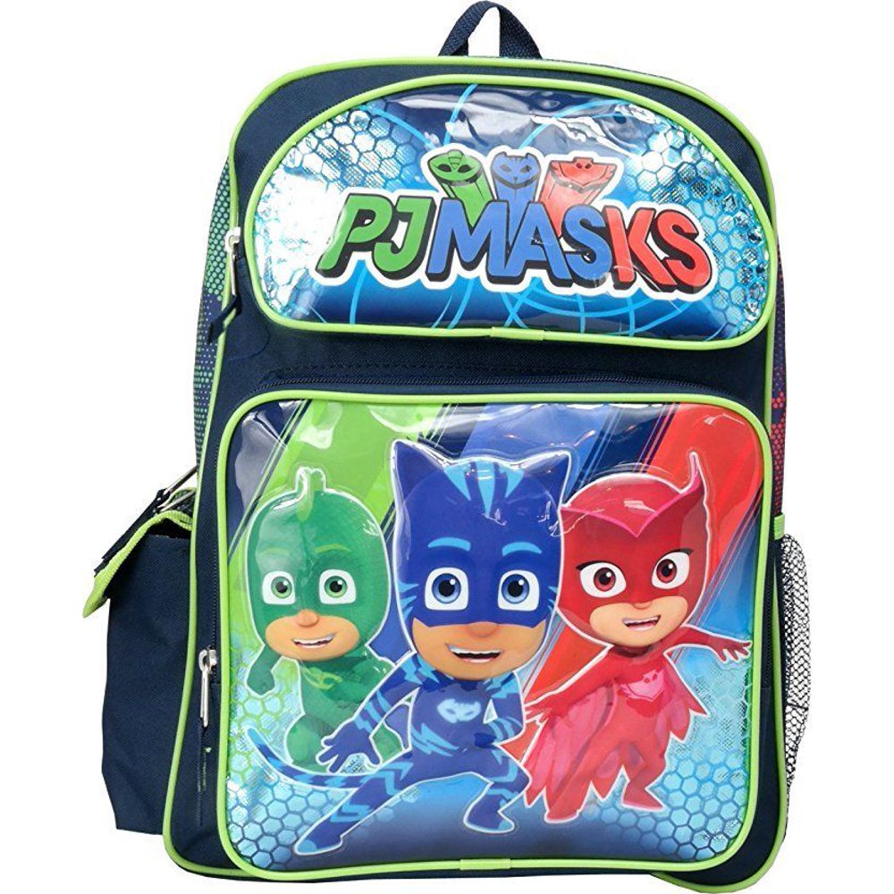 Licensed PJ MASKS Gekko Catboy Owlette 16" Large Backpack… Walmart